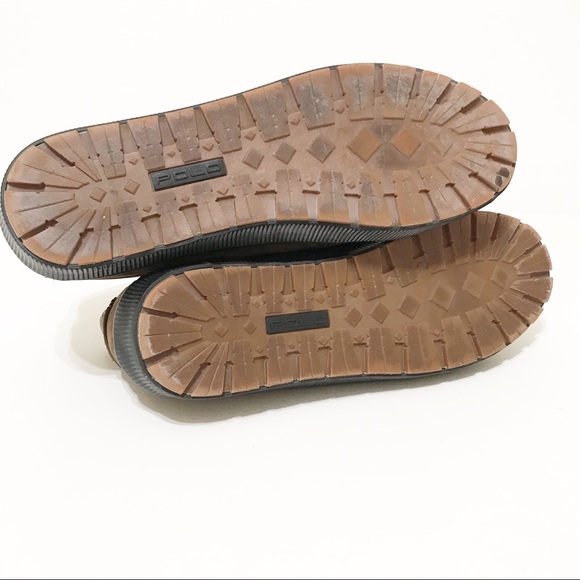 Polo Ralph Lauren Delmont Leather Boots Size 13 - Picture 5 of 6